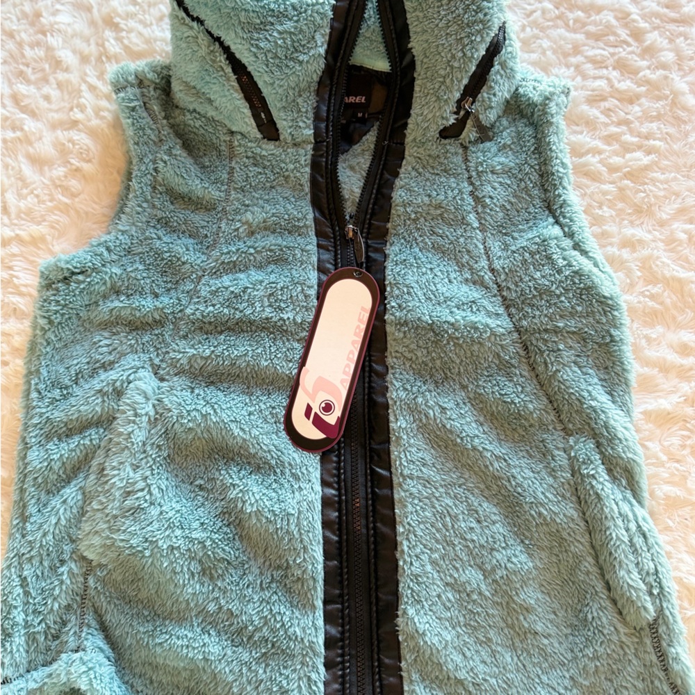 Teal Fleece Vest for Women